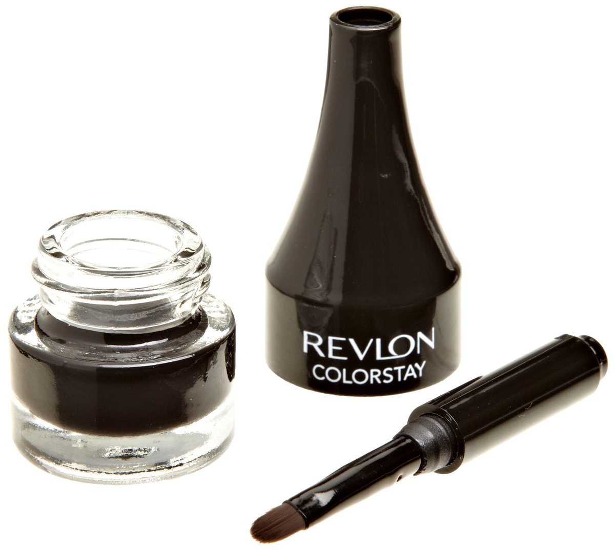 Revlon ColorStay Crème Gel Eyeliner - Waterproof, Smudgeproof, Longwearing with Precision Brush Applicator, 001 Black, 0.08 Oz - görsel 1