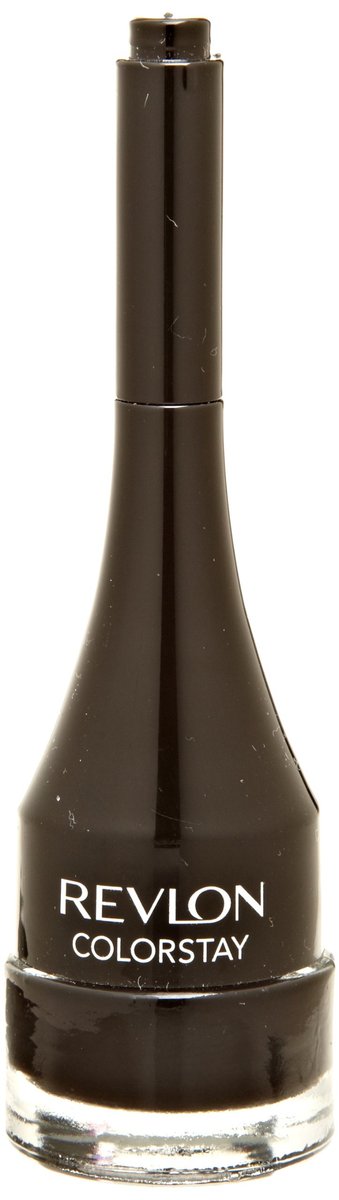 Revlon ColorStay Crème Gel Eyeliner - Waterproof, Smudgeproof, Longwearing with Precision Brush Applicator, 001 Black, 0.08 Oz - görsel 3