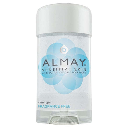 Almay Sensitive Skin Clear Gel Antiperspirant & Deodorant, Fragrance Free, 2.25 oz (Pack of 4)