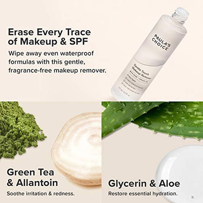 Paula's Choice Gentle Touch Oil Free Waterproof Makeup Remover with Aloe & Green Tea, 4.3 oz Avelisse