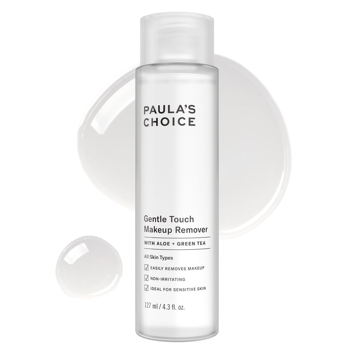 Paula's Choice Gentle Touch Oil Free Waterproof Makeup Remover with Aloe & Green Tea, 4.3 oz Avelisse