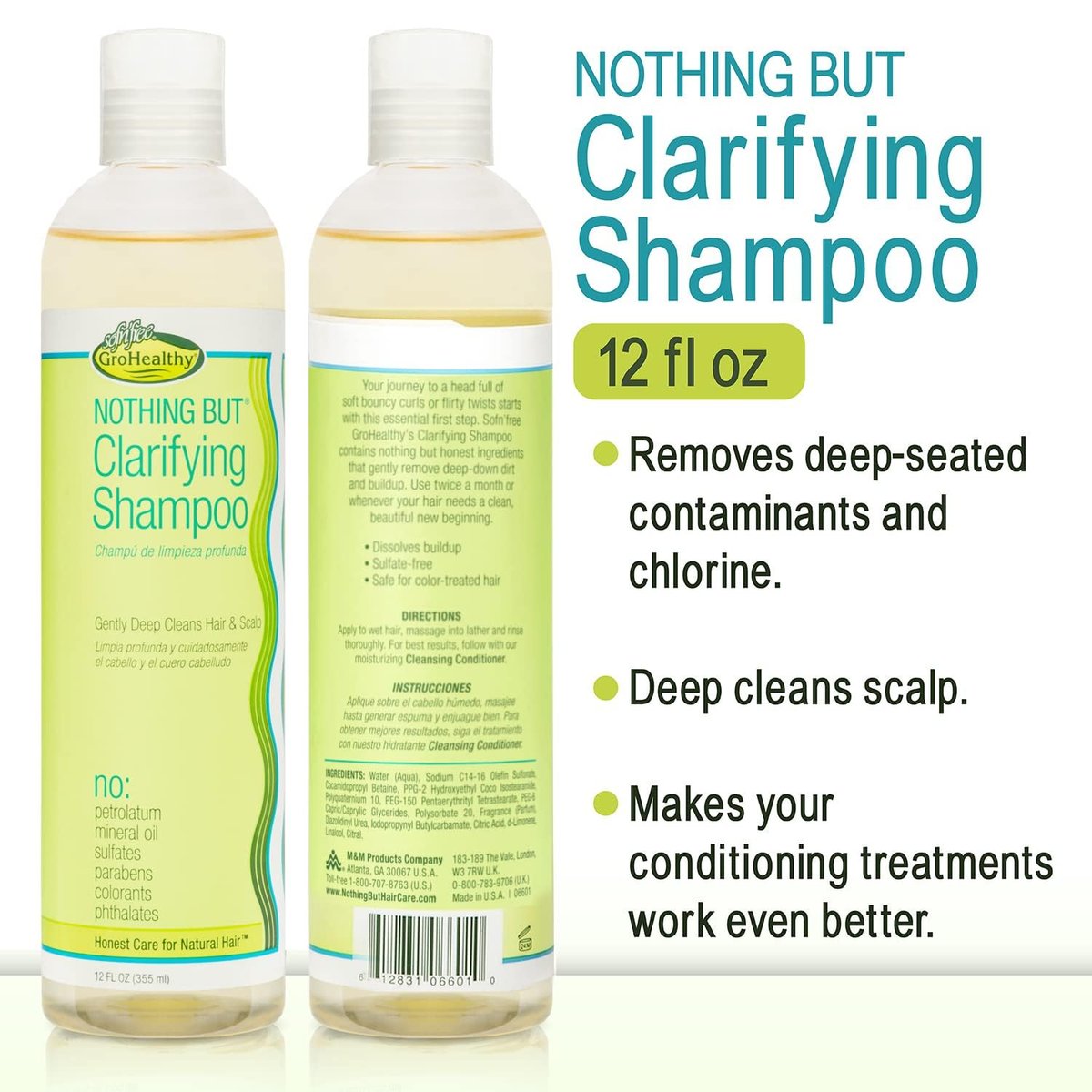 NOTHING BUT Clarifying Shampoo - Sulfate-Free Detox for Natural Hair - 12 oz Avelisse