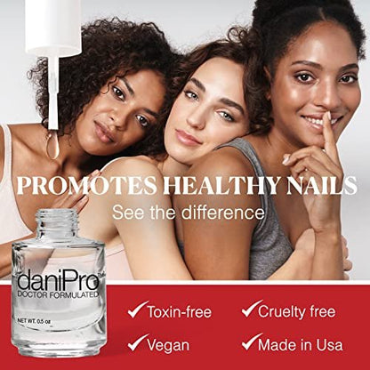 daniPro Doctor-Formulated Clear Base Coat Nail Polish – Strengthening Base Coat with Undecylenic Acid, Biotin & Vitamins for Healthier Nails (0.5 oz, Made in USA) Avelisse