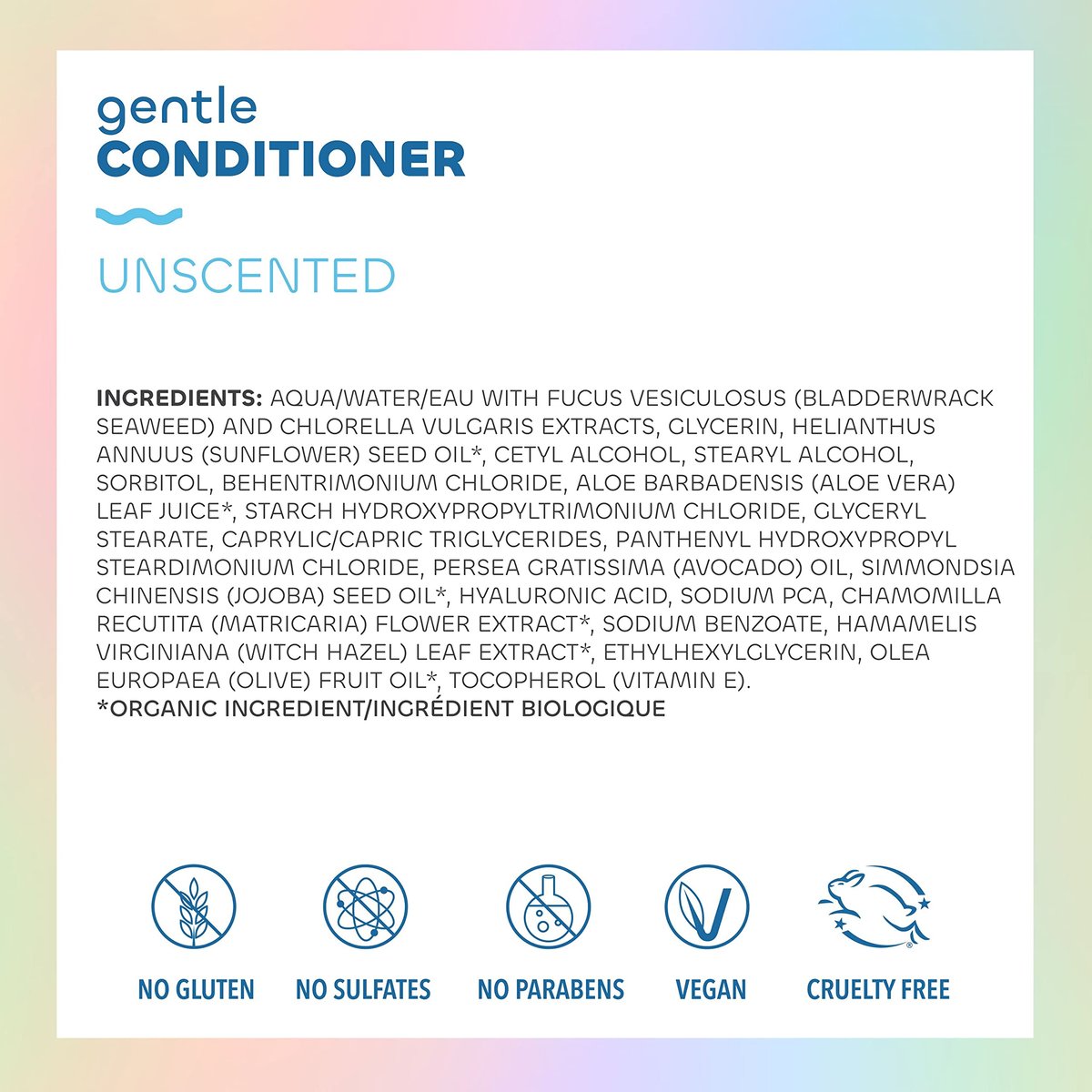 Unscented Gentle Conditioner with Seaweed, Aloe & Argan Oil – 12 oz – The Seaweed Bath Co. Avelisse