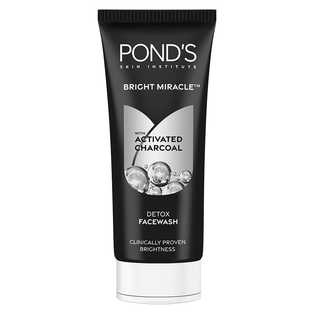 POND'S Bright Miracle Activated Charcoal Face Wash, 100g - Deep Clean & Brighten - görsel 1