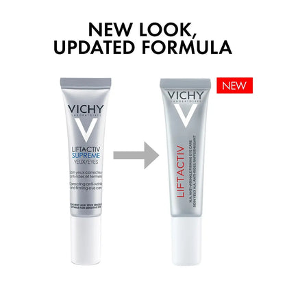 Vichy LiftActiv Supreme Anti-Wrinkle Eye Cream with Caffeine – Firming Eye Cream for Dark Circles & Puffiness, 0.51 Fl Oz Avelisse