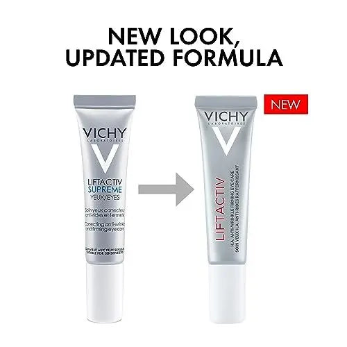 Vichy LiftActiv Supreme Anti-Wrinkle Eye Cream with Caffeine – Firming Eye Cream for Dark Circles & Puffiness, 0.51 Fl Oz Avelisse