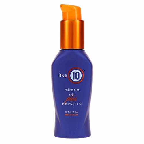 It's a 10 Haircare Miracle Oil Plus Keratin - 3 fl. oz. | Hair Treatment Oil for Silky, Shiny Hair Avelisse