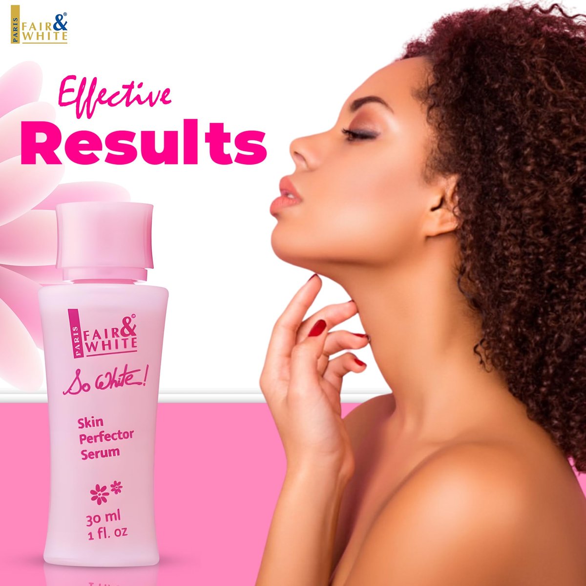 FAIR & WHITE So White Skin Brightening Serum 30ml - With Kojic Acid and Castor Oil for Face, Elbows, Knees, Feet Avelisse