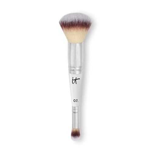 IT Cosmetics Heavenly Luxe Complexion Perfection Brush #7 - Dual-Ended Premium Makeup Brush for Foundation, Concealer & Contour, Ultra-Soft Synthetic Fibers, Airbrush Finish, Pro-Hygienic, Cruelty-Free Avelisse