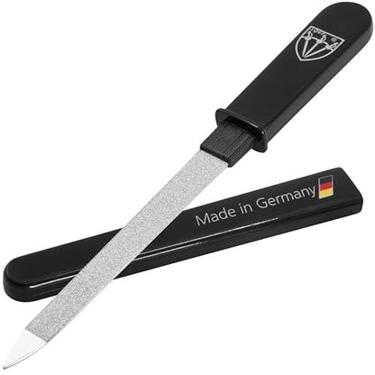 3 Swords Germany Double Sided Sapphire Metal Pocket Nail File – Fine & Coarse – Made in Solingen, Germany