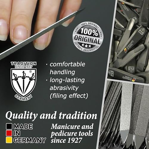 3 Swords Germany Double Sided Sapphire Metal Pocket Nail File – Fine & Coarse – Made in Solingen, Germany - görsel 10