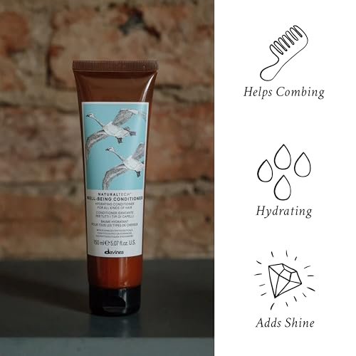 Davines Naturaltech Wellbeing Conditioner - Gentle Cleansing & Hydrating Conditioner with Echinacea for All Hair Types, 5.07 oz Avelisse