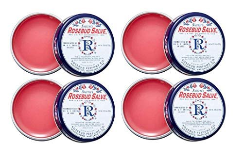 Smith's Rosebud Salve Tin .8 oz (Pack of 4) - Multipurpose Lip Balm & Moisturizer Avelisse