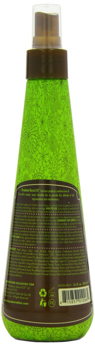 Macadamia Professional Natural Oil No Tangle Pre-Styler - 8.5 oz Detangling Leave-In Spray - görsel 7