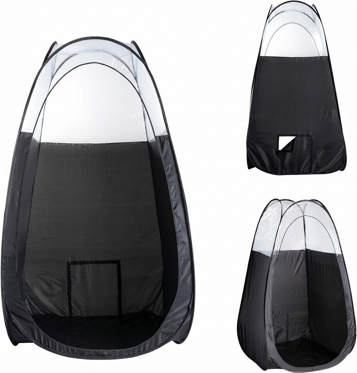 Naked Sun XL Portable Spray Tan Tent – Extra Large Pop Up Tent for Professional Tanning, Heavy Duty Fabric Mobile Spray Room with Carrying Bag & Easy Clean Floor - Black Avelisse