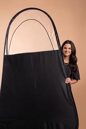 Naked Sun XL Portable Spray Tan Tent – Extra Large Pop Up Tent for Professional Tanning, Heavy Duty Fabric Mobile Spray Room with Carrying Bag & Easy Clean Floor - Black Avelisse