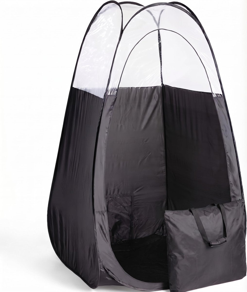 Naked Sun XL Portable Spray Tan Tent – Extra Large Pop Up Tent for Professional Tanning, Heavy Duty Fabric Mobile Spray Room with Carrying Bag & Easy Clean Floor - Black Avelisse
