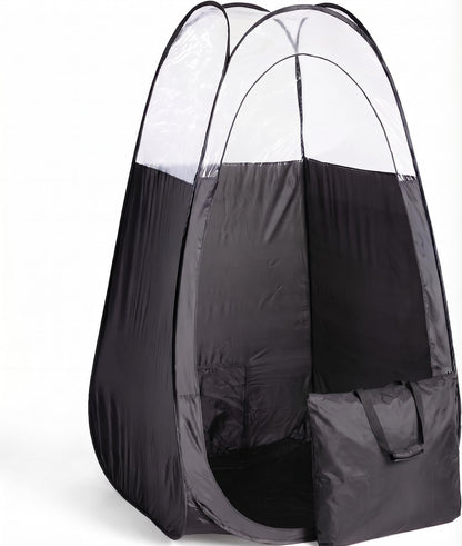Naked Sun XL Portable Spray Tan Tent – Extra Large Pop Up Tent for Professional Tanning, Heavy Duty Fabric Mobile Spray Room with Carrying Bag & Easy Clean Floor - Black Avelisse