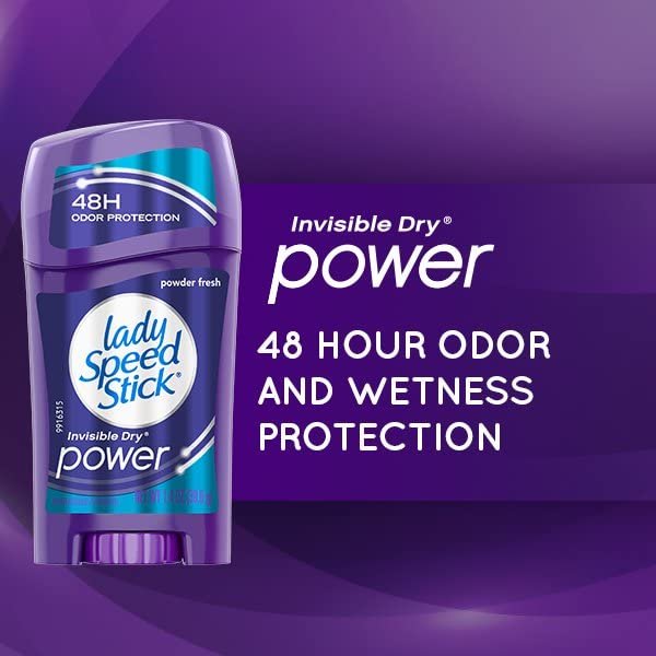 Lady Speed Stick Deodorant Powder Fresh Invisible Dry 2.3 Ounce (3 Pack) – Antiperspirant for Women - görsel 8