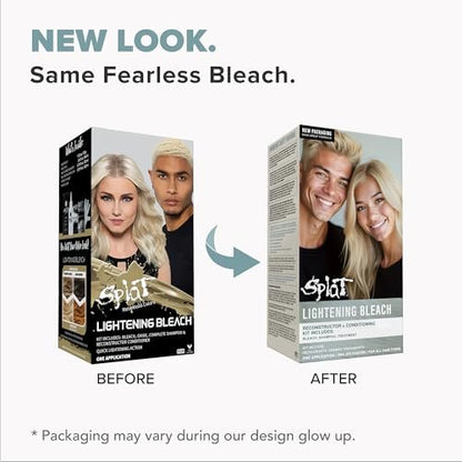 Splat Lightening Bleach Kit - 1 Application, Lifts 3-5 Levels, Vegan & Cruelty Free Hair Bleach Kit with Oxide, Bleach Powder, Shampoo & Deep Reconstructor Conditioner