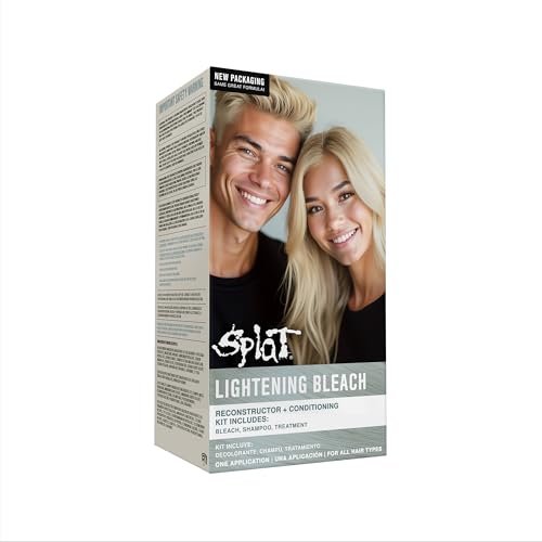 Splat Lightening Bleach Kit - 1 Application, Lifts 3-5 Levels, Vegan & Cruelty Free Hair Bleach Kit with Oxide, Bleach Powder, Shampoo & Deep Reconstructor Conditioner - görsel 1