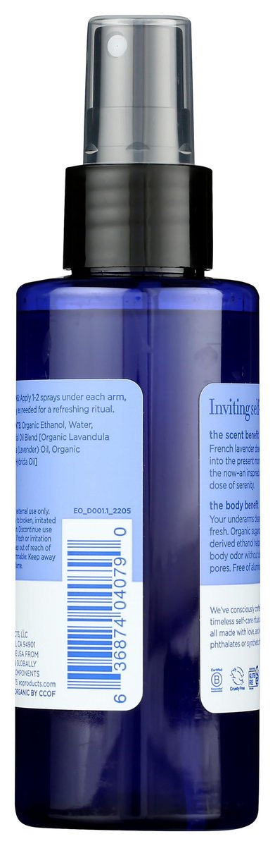 EO Organic Lavender Deodorant Spray, 4 Fl Oz - Natural & Aluminum-Free - görsel 3
