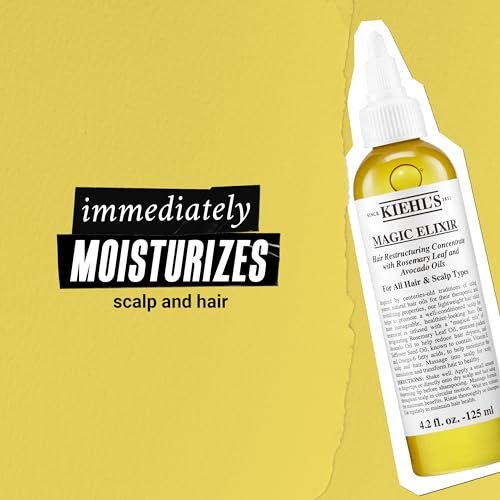 Kiehl's Magic Elixir Scalp & Hair Oil Treatment - Moisturizing Pre-Shampoo Treatment with Avocado & Rosemary Oil, Sulfate-Free, All Hair Types, 4.2 fl oz Avelisse