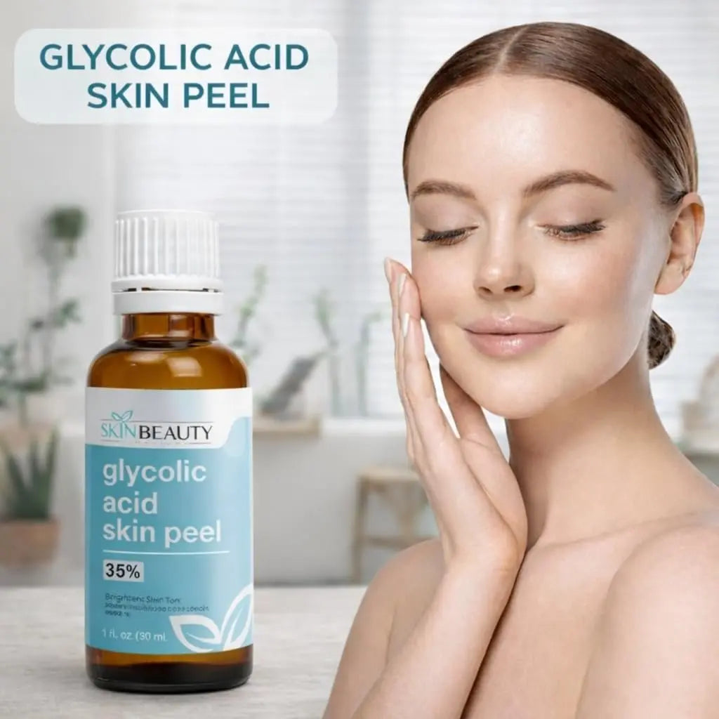 Glycolic Acid 35% Skin Chemical Peel - Buffered - Alpha Hydroxy (AHA) for Acne, Oily Skin, Wrinkles, Blackheads, Large Pores, Dull Skin (1 oz/30 ml) Avelisse