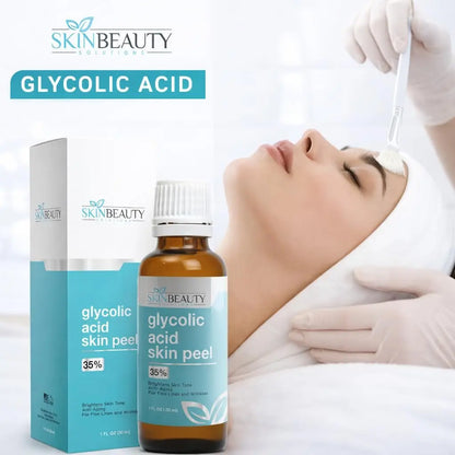 Glycolic Acid 35% Skin Chemical Peel - Buffered - Alpha Hydroxy (AHA) for Acne, Oily Skin, Wrinkles, Blackheads, Large Pores, Dull Skin (1 oz/30 ml) Avelisse