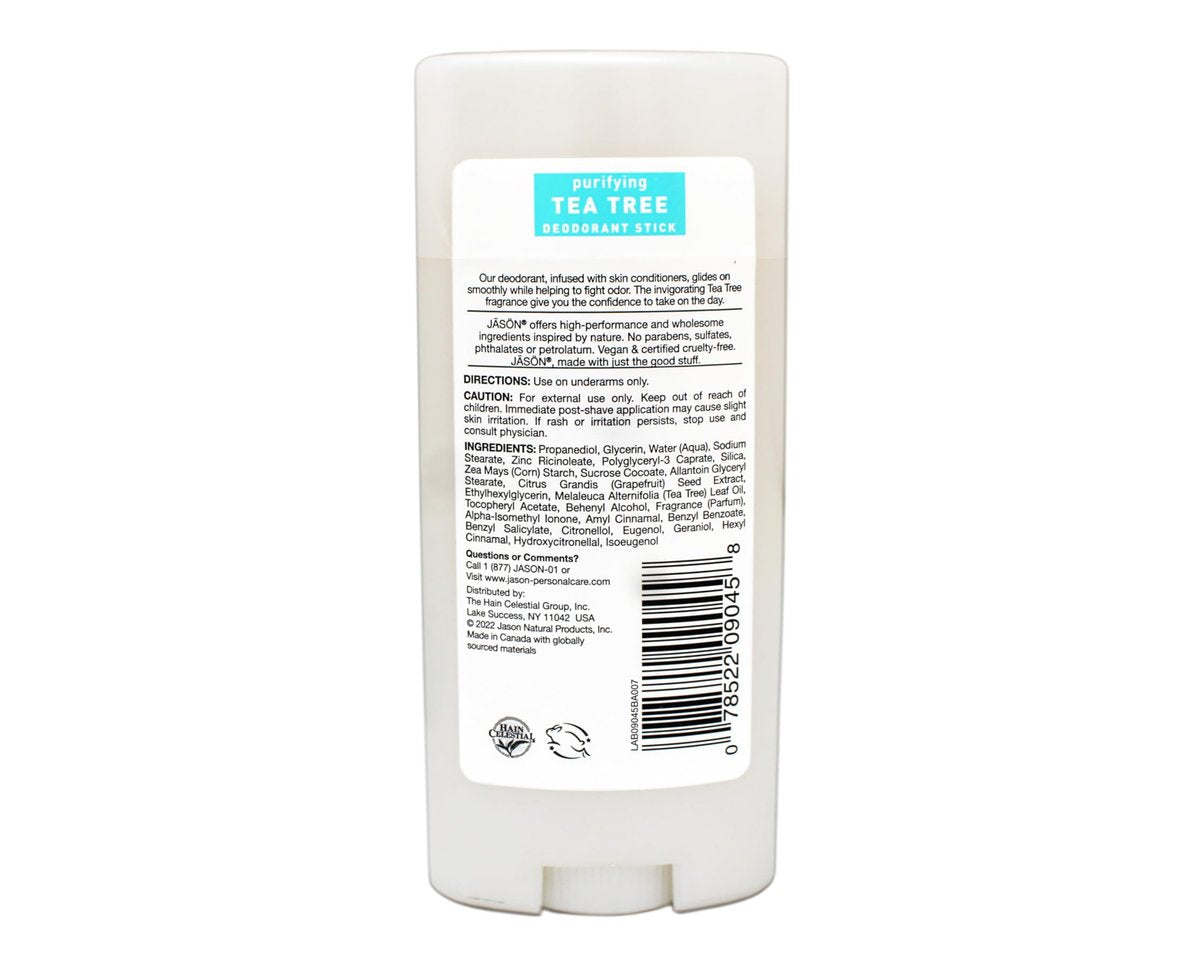 Jason Purifying Tea Tree Deodorant Stick - 2.5 oz, Natural & Aluminum-Free - görsel 5