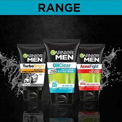 Garnier Men Oil Clear Face Wash, 100g – Deep Cleansing Gel for Oily Skin