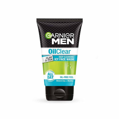 Garnier Men Oil Clear Face Wash, 100g – Deep Cleansing Gel for Oily Skin