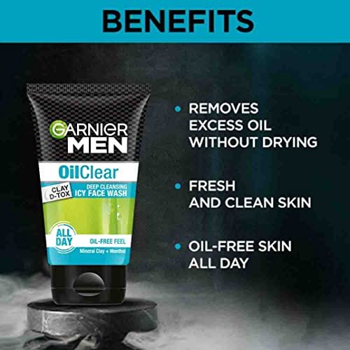 Garnier Men Oil Clear Face Wash, 100g – Deep Cleansing Gel for Oily Skin - görsel 8