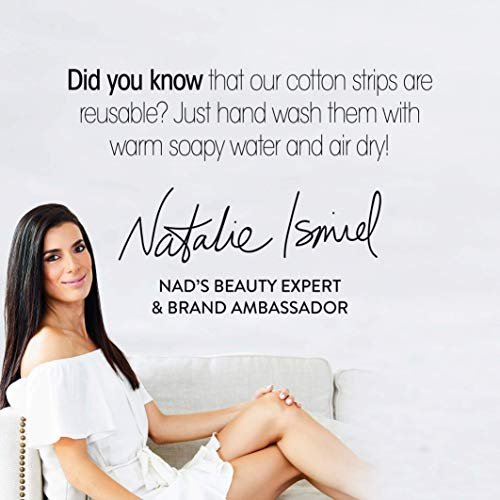 Nad's Original Natural Hair Removal Gel Wax Kit - No-Heat Full Body Waxing with Strips, 6 oz Avelisse