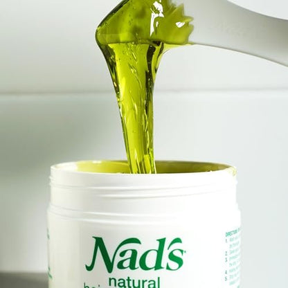 Nad's Original Natural Hair Removal Gel Wax Kit - No-Heat Full Body Waxing with Strips, 6 oz Avelisse