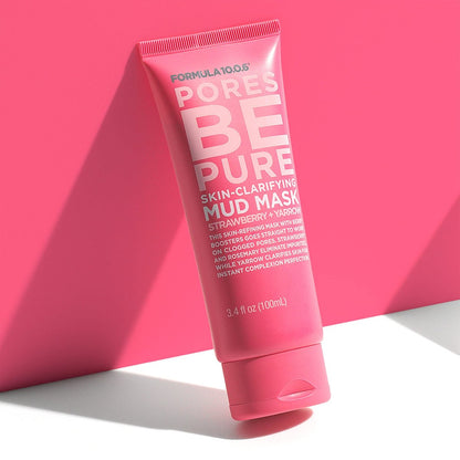 FORMULA 10.0.6 Pores Be Pure Skin-Clarifying Mud Mask for Pore Minimizing, 3.4 fl oz (100ml)
