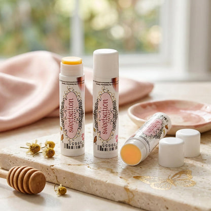 Sweetsation Therapy ChocoSmooch Organic Baby Kids Lip & Face Balm - Set of 3 - Dry Cracked Irritated Skin Relief with Argan, Calendula, Avocado & Sea Buckthorn