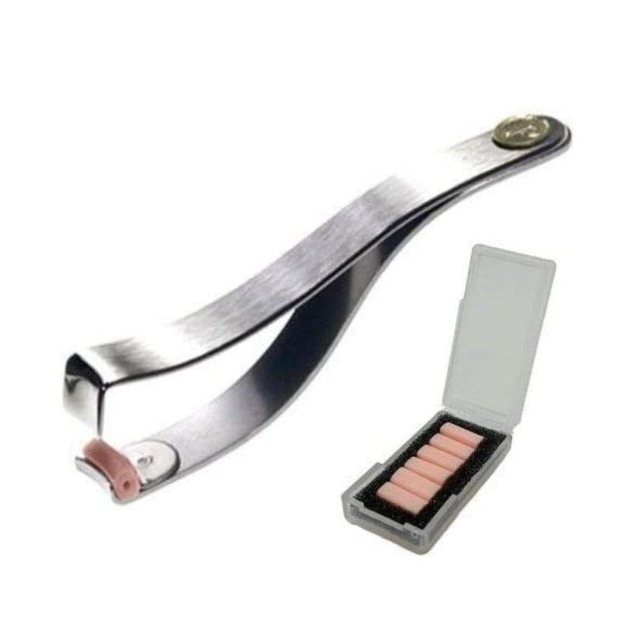Prima Shogyo Partial Eyelash Curler for Corner Lash - Mini Japanese Eyelash Curler for Inner & Outer Lashes - Includes 6 Extra Rubber Pads - Made in Japan - C-2000 Avelisse