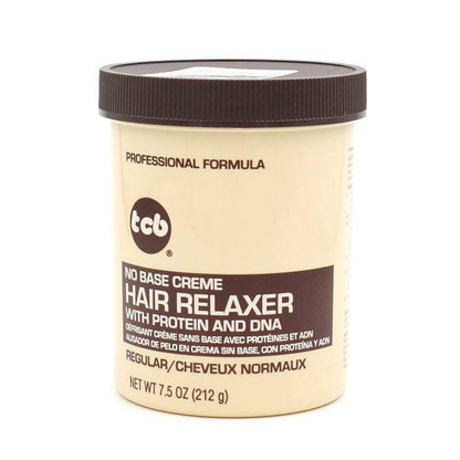 TCB No Base Hair Relaxer Creme Regular - 7.5 oz for Smooth, Straight Hair