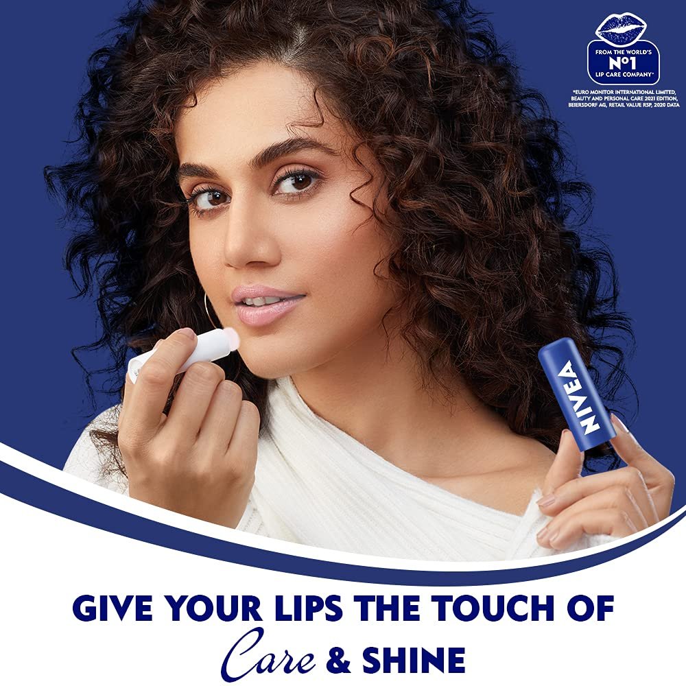 NIVEA Lipcare Essential Lip Balm - 0.17 oz Stick, Moisturizing & Protective Care - görsel 3