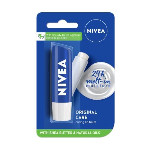 NIVEA Lipcare Essential Lip Balm - 0.17 oz Stick, Moisturizing & Protective Care - görsel 2