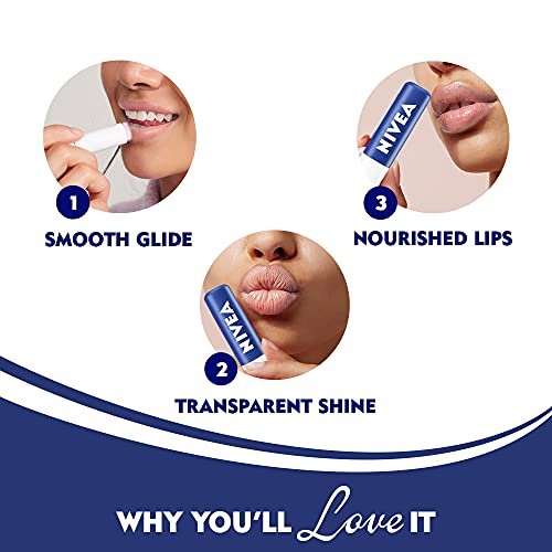 NIVEA Lipcare Essential Lip Balm - 0.17 oz Stick, Moisturizing & Protective Care - görsel 10