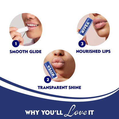 NIVEA Lipcare Essential Lip Balm - 0.17 oz Stick, Moisturizing & Protective Care