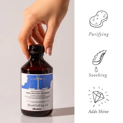 Davines Naturaltech Rebalancing Shampoo – Normalizing & Oil Control for Oily Scalp, 8.45 fl oz Avelisse