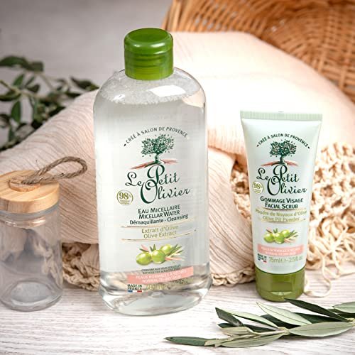Le Petit Olivier Facial Scrub for Normal to Dry Skin – Gentle Exfoliation with Olive Pit Powder, 2.5 oz - görsel 4
