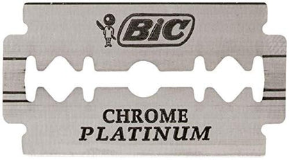 BIC Chrome Platinum Double Edge Razor Blades – 50 Count (5 Count Pack of 10)