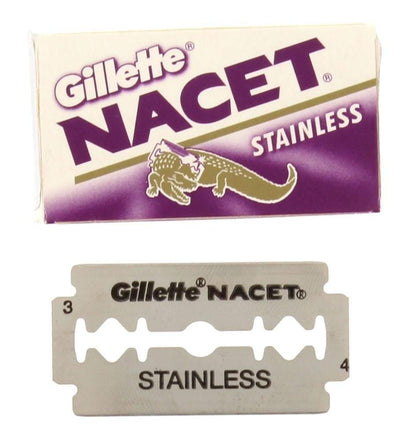 100 NACET Stainless Double Edge Razor Blades – 5 Count (Pack of 20)