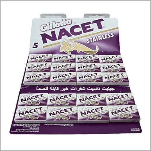 100 NACET Stainless Double Edge Razor Blades – 5 Count (Pack of 20) - görsel 2