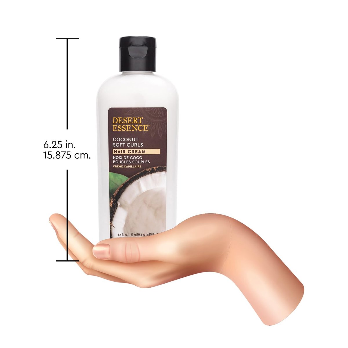 Desert Essence Coconut Soft Curls Hair Cream - Hydrating Curl Cream for Curly Hair - Silicone-Free, Vegan, Cruelty-Free - 6.4 oz Avelisse